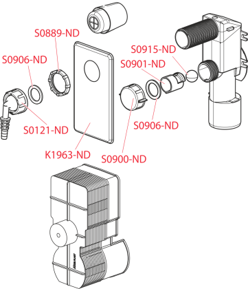 Сифон для сбора конденсата под штукатурку DN40 и DN50, нержавеющая сталь Сифон для сбора конденсата под штукатурку DN40 и DN50, нержавеющая сталь