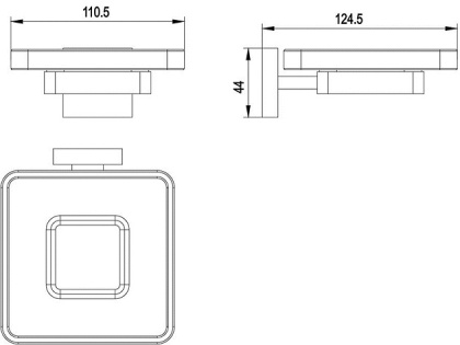 Мыльница Timo Selene Brush Gold 17022/17