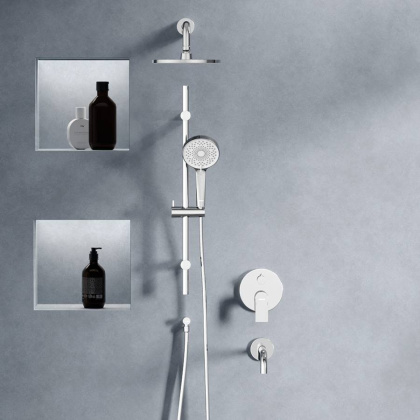 947540000 Apollo встраиваемая душевая система с ванно-душевым смесителем и изливом, хром