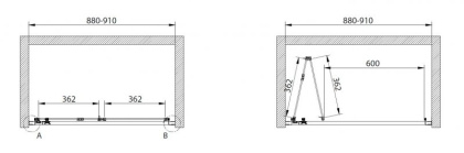 ECO-O-BS-80-C-Cr Душевая дверь