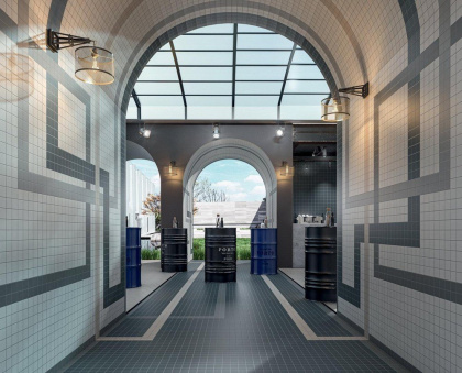 Керамогранит 1333 Агуста чёрный (29,8см*39,8см*7мм) (8шт/0,922м2) полотно, м2