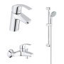 Комплект смесителей с душем Grohe Eurosmart 124446 хром