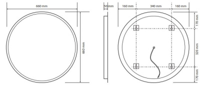 Зеркало с подсветкой и датчикoм движения