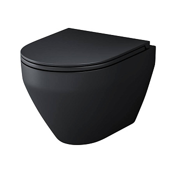C701700MBSC Spirit V2.0 Унитаз подвесной FlashClean с сиденьем микролифт, черн мат C701700MBSC Spirit V2.0 Унитаз подвесной FlashClean с сиденьем микролифт, черн мат