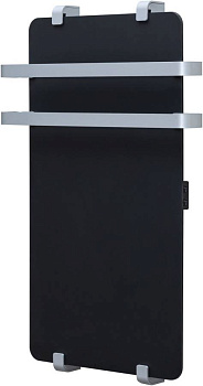 Полотенцесушитель электрический Allen Brau Infinity 80x44 с рейлингом 2.0 и креплением, серебро браш