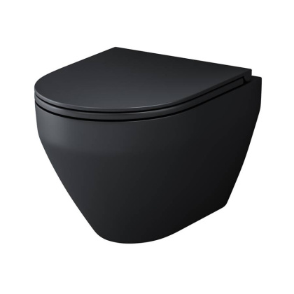 C701700MBSC Spirit V2.0 Унитаз подвесной FlashClean с сиденьем микролифт, черн мат C701700MBSC Spirit V2.0 Унитаз подвесной FlashClean с сиденьем микролифт, черн мат