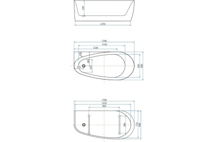Акриловая ванна Allen Brau Priority 2 170x80 2.31002.20 белый глянец