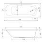 Акриловая ванна CEZARES ECO-120-70-40-W37