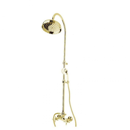 NOSTALGIA-CD-30-03/24-M Душевая колонна со смесителем, верхним и ручным душем, цвет золото NOSTALGIA-CD-30-03/24-M Душевая колонна со смесителем, верхним и ручным душем, цвет золото