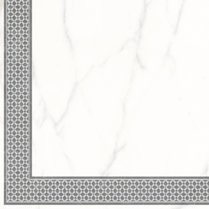 7346-0004-1001 Декор кер. Каррара Нова_LB Бел. 45*45 _декор 2_ 1 \4