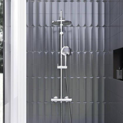 977800000 Jupiter душевая система с душевым ТМС смесителем, Хром