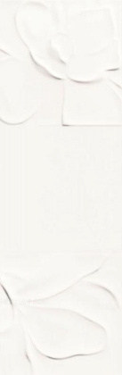 Плитка настенная Structure Pattern белый цветы  25*75 (O-STU-WTU052) (6шт/1,125м2), м2