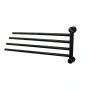 K-1034POLISHED BLACK Держатель полотенец четверной