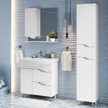 Тумба Onika Веронэлла 75 напольная, белая (ум. Стиль 75)