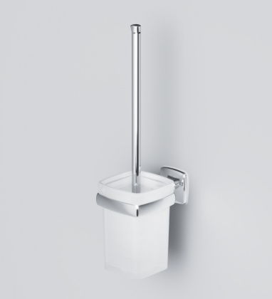 Стойка с туалетной щеткой Gem, 37,2х9,3х11,9 см, белая, A9033400