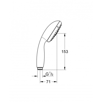 Душ ручной Grohe Tempesta New 100 28419002 хром