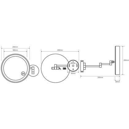 Косметическое зеркало с подсветкой Косметическое зеркало с подсветкой