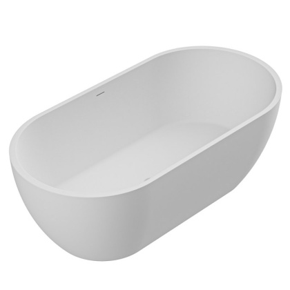 Ванна из искусственного камня Solid Surface 1600x805x540, CEZARES CZR-STYLUS-160-80-54-SSB