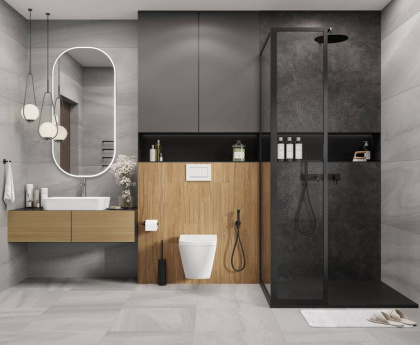 Керамогранит Laparet Urban Dazzle Gris серый лаппатированный 60х60 (4шт_1,44м2), м2