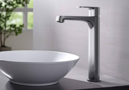 Смеситель для раковины 240, без донного клапана AQUATEK AQ1204CR ОБЕРОН