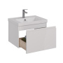 Тумба Lemark VEON MINI 60см под 1 раковину, подвесная,1 ящик, цвет корпуса, фасада: Белый глянец Тумба Lemark VEON MINI 60см под 1 раковину, подвесная,1 ящик, цвет корпуса, фасада: Белый глянец