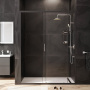 W90G-150-1-195BT Gem Solo Дверь душевая 150х195, стекло прозрачное, профиль Черный матовый