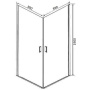 Душевой уголок Orange E04-090TCR без поддона 90х90, стекло прозрачное Душевой уголок Orange E04-090TCR без поддона 90х90, стекло прозрачное