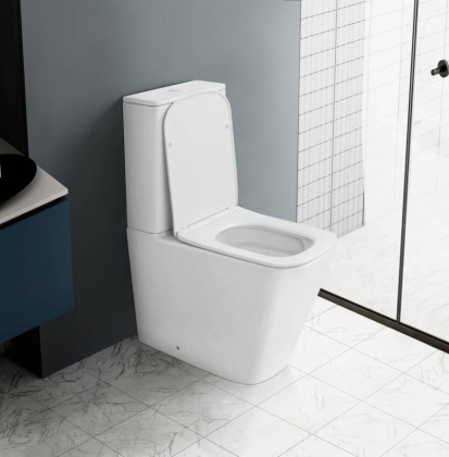 Унитаз ABBER Rechteck AC1210TMW компакт белый матовый, безободковый, смыв торнадо
