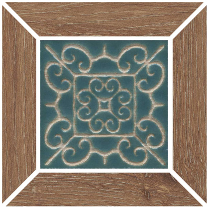 Вставка Тровазо наборный бежевый тёмный матовый 13x13x0,9