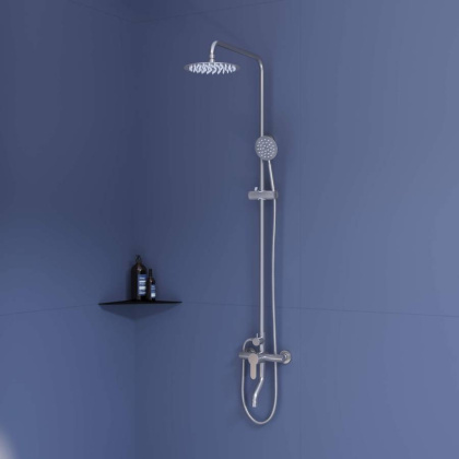 Душевая стойка RGW SP-24-S Сатин Головной душ/Смеситель (Ручной душ.Шланг 1,5 м.) Душевая стойка RGW SP-24-S Сатин Головной душ/Смеситель (Ручной душ.Шланг 1,5 м.)