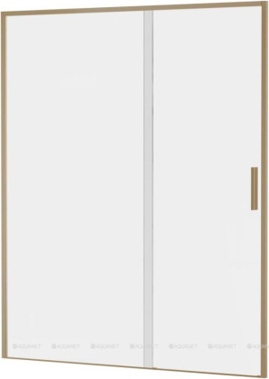 Душевая дверь Aquanet Pleasure Evo, 160 AE65-N160-GBT, профиль золото-никель браш, прозрачное стекло