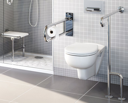 Поручень опорный напольный под углом 90°