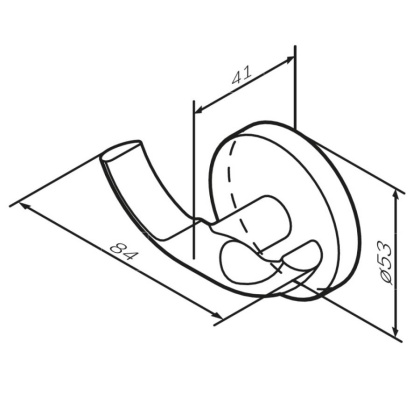 Двойной крючок для полотенец, 5,3х8,4х4,1 см, цвет золото, A85A35699