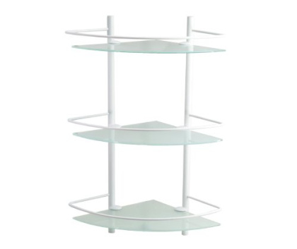 K-3133WHITE Полка стеклянная тройная угловая K-3133WHITE Полка стеклянная тройная угловая