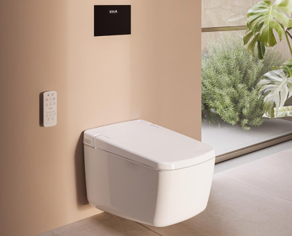 Унитаз подвесной VitrA V-CARE Prime 7231B403-6216, пульт управления Унитаз подвесной VitrA V-CARE Prime 7231B403-6216, пульт управления