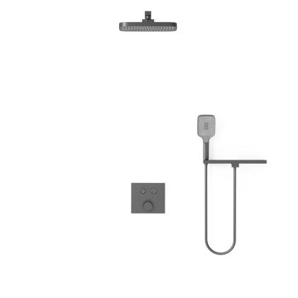 Душевой комплект VSFW-4211RGM встраиваемый, 2 режима, вороненая сталь