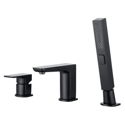 Смеситель на борт ванны Allen Brau Infinity 5.21008-31 (с внутренней частью) черный матовый