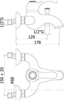 Смеситель для ванны с душем Paffoni Flavia FA022CR