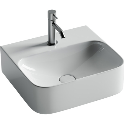 Умывальник AURA с 1 отверстием для смесителя, без перелива 430*390*135мм