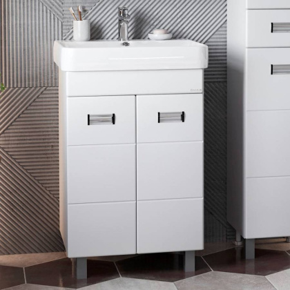 Тумба Onika Балтика-Квадро 55 напольная, белая (ум.Тигода 55) Тумба Onika Балтика-Квадро 55 напольная, белая (ум.Тигода 55)