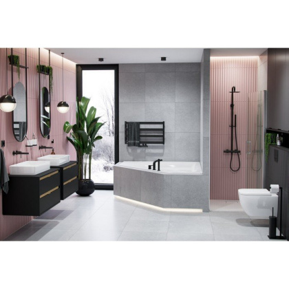 Система для душа наружного монтажа EXCELLENT Rain Pi AREX.1281BL (черный мат)