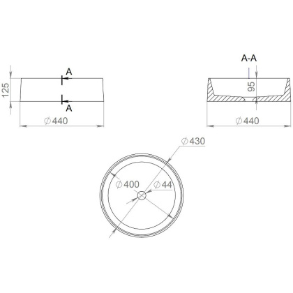 Раковина Salini Gloria 01 44х44 1102201M