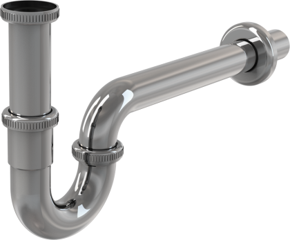 Сифон для умывальника DN32, U-форма с накидной гайкой 5/4", металл Сифон для умывальника DN32, U-форма с накидной гайкой 5/4", металл