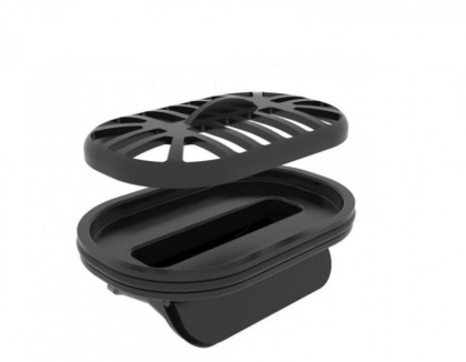 13701204 Душевой лоток Pestan Confluo Frameless Line 650 Black Glass Исполнение: Хром матовый, глянцевое черное стекло 