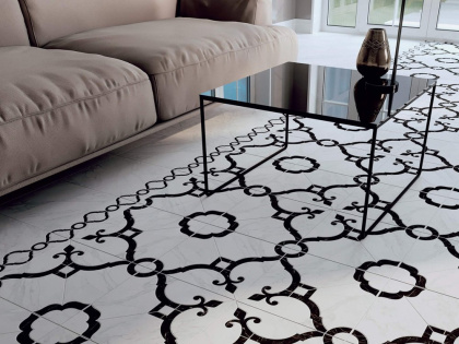 Декор ID88 Фрагонар наборный белый 1/4 розона 30*30*11 (уп/6шт), шт