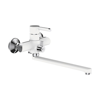 Смеситель для ванны латунь, белый S6022F