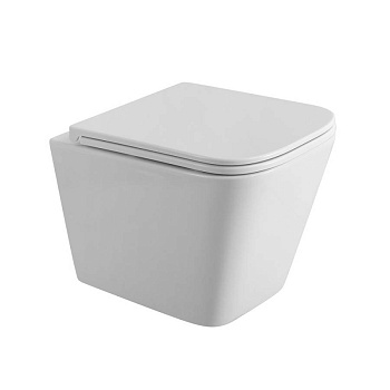 ARDENTE-TOR Унитаз подвесной безободковый  со смывом "Торнадо", с сиденьем дюропласт soft close, BB520CH-TOR/SC