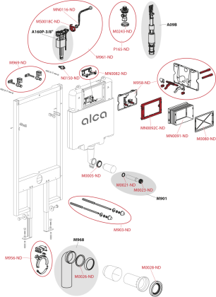 Скрытая система инсталляции для сухой установки (для гипсокартона)