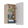 Полупенал Lemark OLIVIA 35см подвесной, 1 дверный, открывание лев/прав, цвет корпуса: Дуб кантри, цвет фасада: Белый глянец