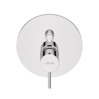 LEAF-VDIM-L-GM Встраиваемый однорычажный смеситель с переключателем на 2 выхода, исполнение Gunmetal PVD